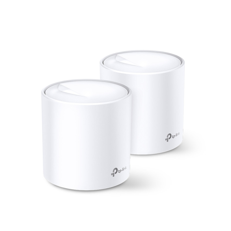 TP-LINK | AX3000 Visas mājas Mesh Wi-Fi 6 sistēma | Deco X60 (2-paka) | 802.11ax | 2402+574 Mbit/s | 10/100/1000 Mbit/s | Ethernet LAN (RJ-45) porti 2 | Mesh atbalsts Jā | MU-MIMO Jā | Antenas tips 4x iebūvētas uz Deco vienības