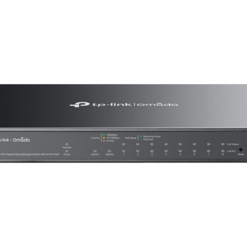TP-Link ES210GP Omada 10 portu Gigabit viegli pārvaldāms komutators ar 8 portu PoE+ | TP-LINK