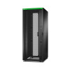 APC Easy Rack 800mm/42U/800mm ar jumtu, sānu paneli, riteņiem, kājām un 4 kronšteiniem, bez apakšas, melns | Schneider Electric