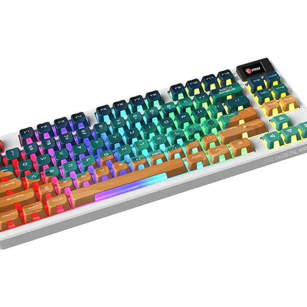 MSI FORGE GK600 TKL WIRELESS MARS | Gaming Keyboard | Wireless | US | Bluetooth | Wireless connection | Mechanical Linear