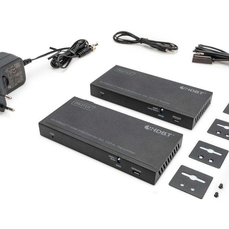 Digitus | 4K HDBaseT HDMI KVM pagarinātāja komplekts, 150 m | DS-55526