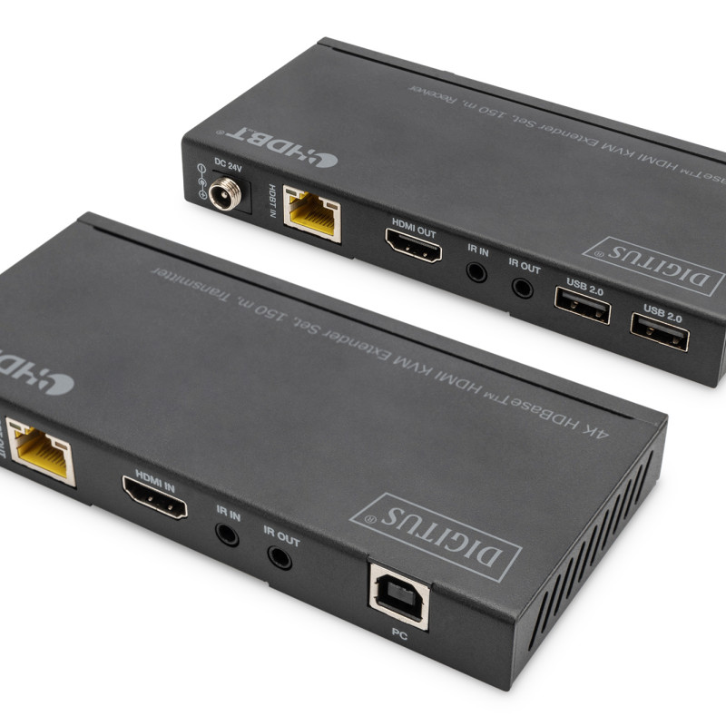 Digitus | 4K HDBaseT HDMI KVM pagarinātāja komplekts, 150 m | DS-55526