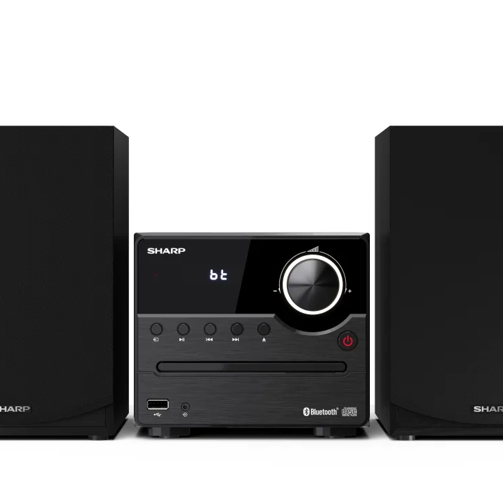 Sharp XL-B512(BK) Hi-Fi Micro System, CD/FM/USB/Bluetooth v5.0, 45W, Black | Sharp | Hi-Fi Micro System | XL-B512(BK) | Black | USB port | AUX in | Bluetooth | CD player | FM radio | Wireless connection