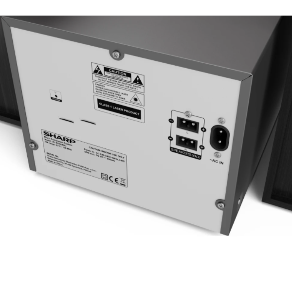 Sharp XL-B512(BK) Hi-Fi Micro System, CD/FM/USB/Bluetooth v5.0, 45W, Black | Sharp | Hi-Fi Micro System | XL-B512(BK) | Black | USB port | AUX in | Bluetooth | CD player | FM radio | Wireless connection