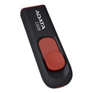 ADATA | C008 | 64 GB | USB 2.0 | Melns/Sarkans