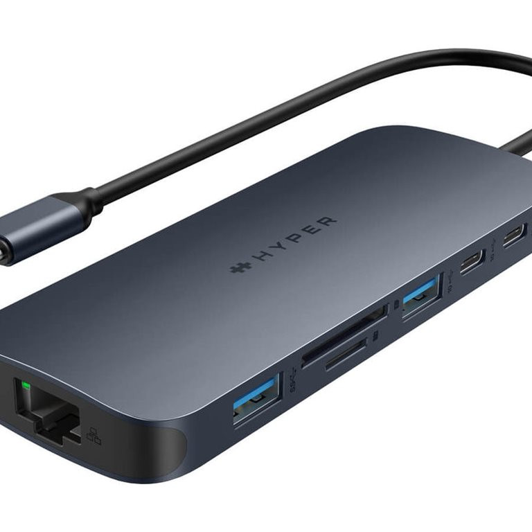 Hyper | HyperDrive EcoSmart Gen.2 Universālais USB-C 10-1 hubs ar 140 W PD3.1 Power Pass-thru | Ethernet LAN (RJ-45) 1 | HDMI 1