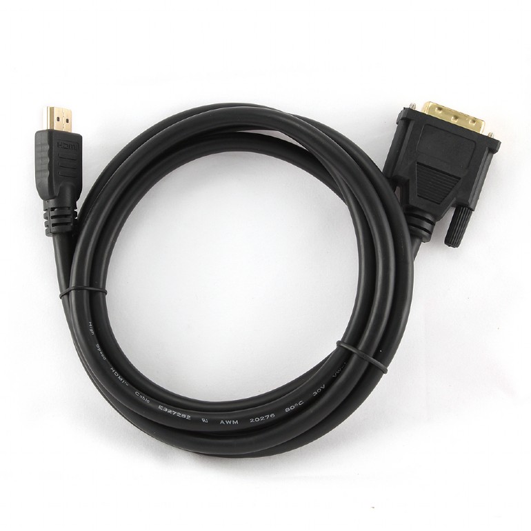 Gembird | HDMI uz DVI kabelis (Single Link) | HDMI 19pin spraudnis | DVI 18+1pin spraudnis | HDMI uz DVI‑D | 0.5 m