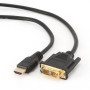 Gembird | HDMI uz DVI kabelis (Single Link) | HDMI 19pin spraudnis | DVI 18+1pin spraudnis | HDMI uz DVI‑D | 0.5 m