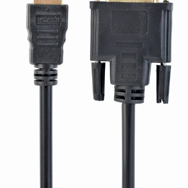 Gembird | HDMI uz DVI kabelis (Single Link) | HDMI 19pin spraudnis | DVI 18+1pin spraudnis | HDMI uz DVI‑D | 0.5 m