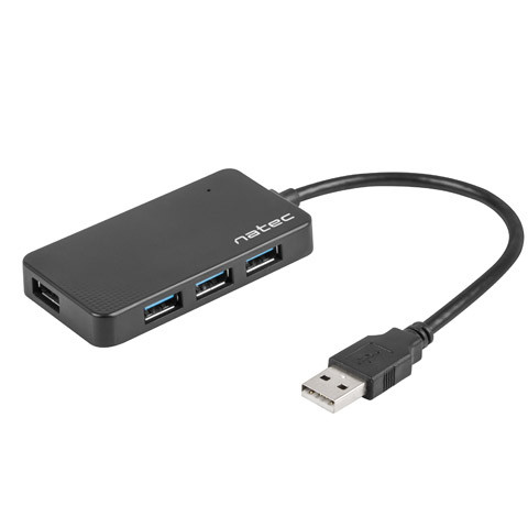 Natec | 4 portu USB 3.0 hub'š | Moth NHU-1342 | Melns | 0.15 m