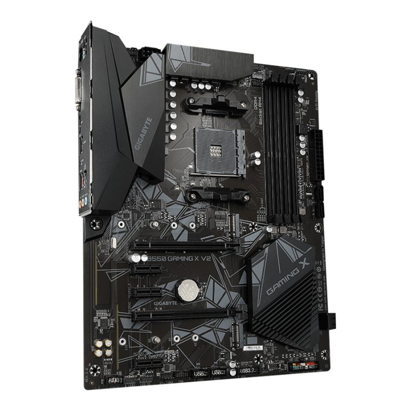 Gigabyte | B550 GAMING X V2 | Procesoru ģimene AMD | Procesora ligzda AM4 | DDR4 DIMM | Atmiņas sloti 4 | Čipsēta AMD B | ATX
