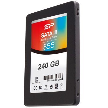 Silicon Power | Slim S55 | 240 GB | Cietvielu disks SATA interfeiss | Lasīšanas ātrums 550 MB/s | Rakstīšanas ātrums 450 MB/s