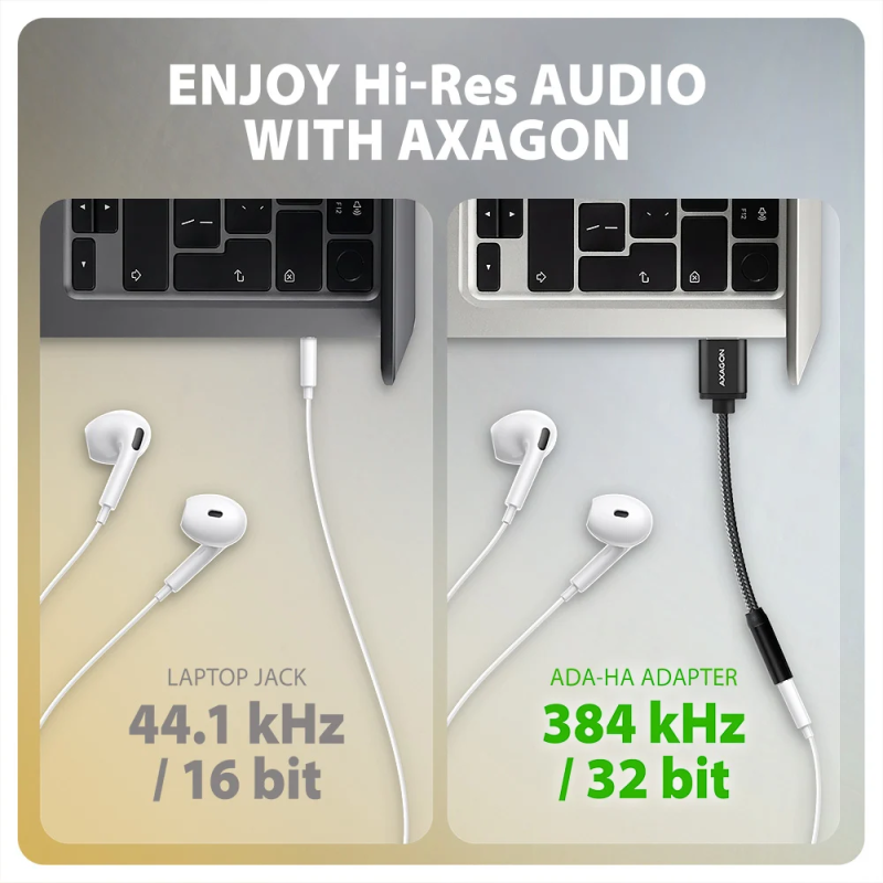 AXAGON ADA-HA USB-A Hi-Res DAC audio adapters