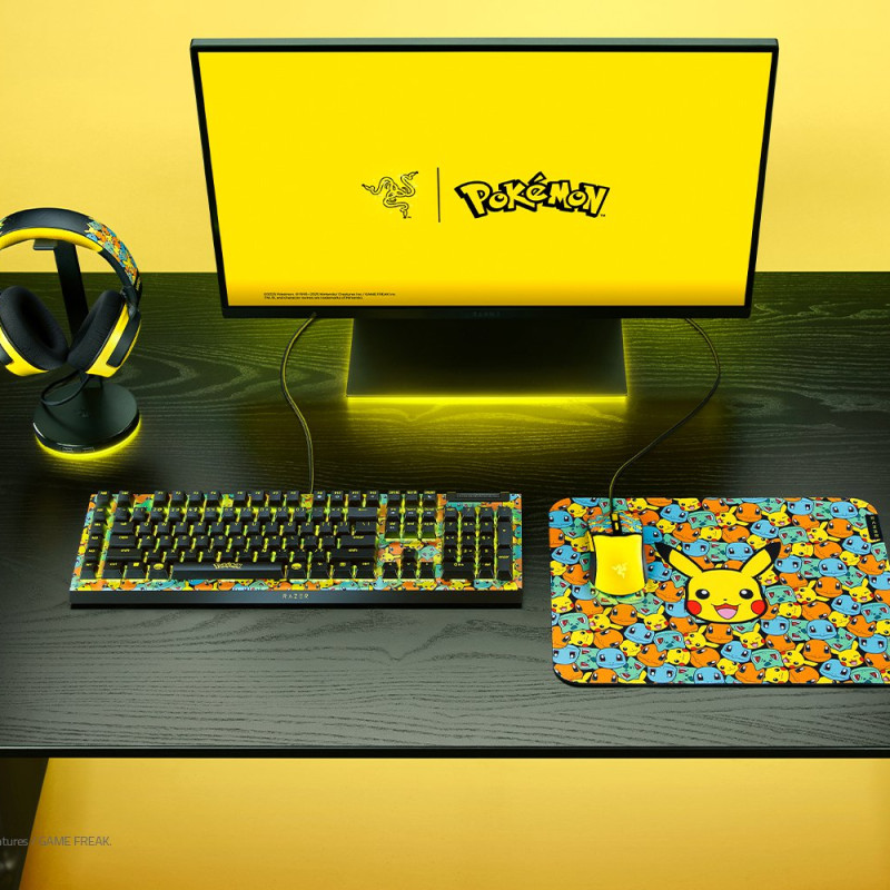 Razer | BlackWidow V4 X | Mechanical Gaming Keyboard | Wired | US | Green Mechanical Switches | Pokémon Edition | Chroma RGB