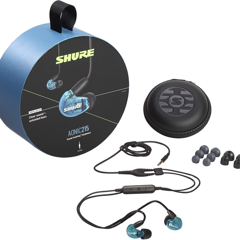 Shure | Earphones | SE215 | Wired | In-ear | Blue