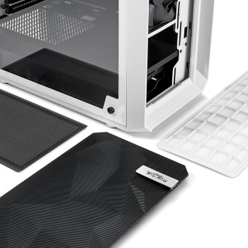 Fractal Design | Meshify C White - TG | FD-CA-MESH-C-WT-TGC | Sānu logs | Balts | ATX | ATX