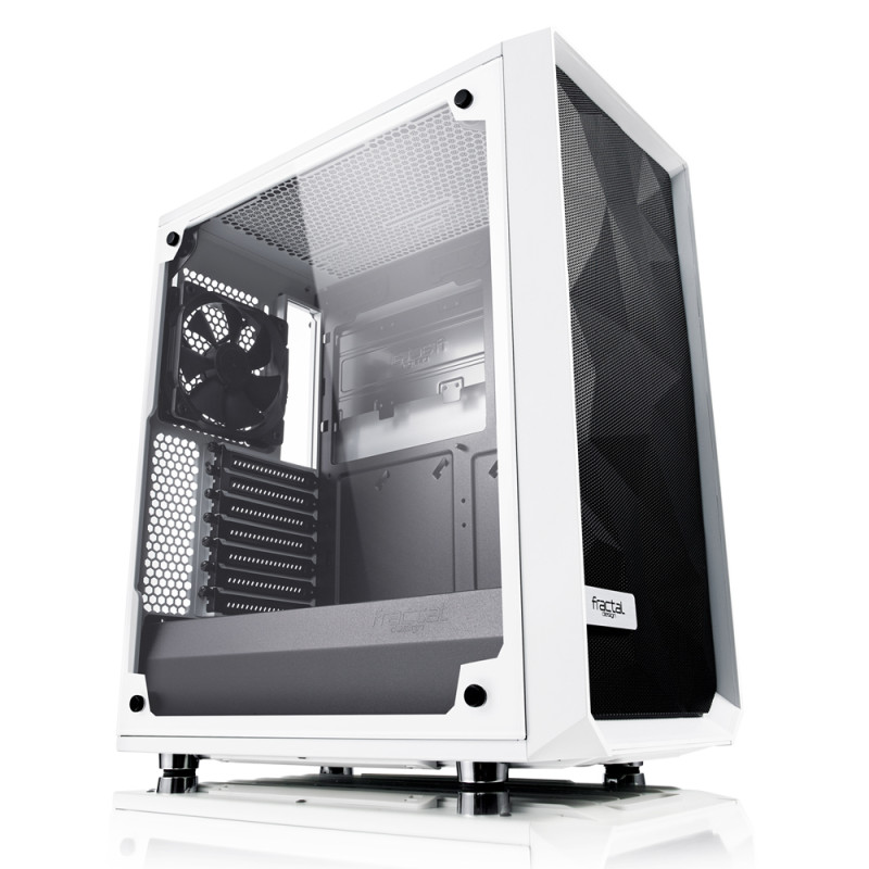 Fractal Design | Meshify C White - TG | FD-CA-MESH-C-WT-TGC | Sānu logs | Balts | ATX | ATX