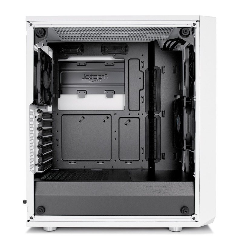 Fractal Design | Meshify C White - TG | FD-CA-MESH-C-WT-TGC | Sānu logs | Balts | ATX | ATX