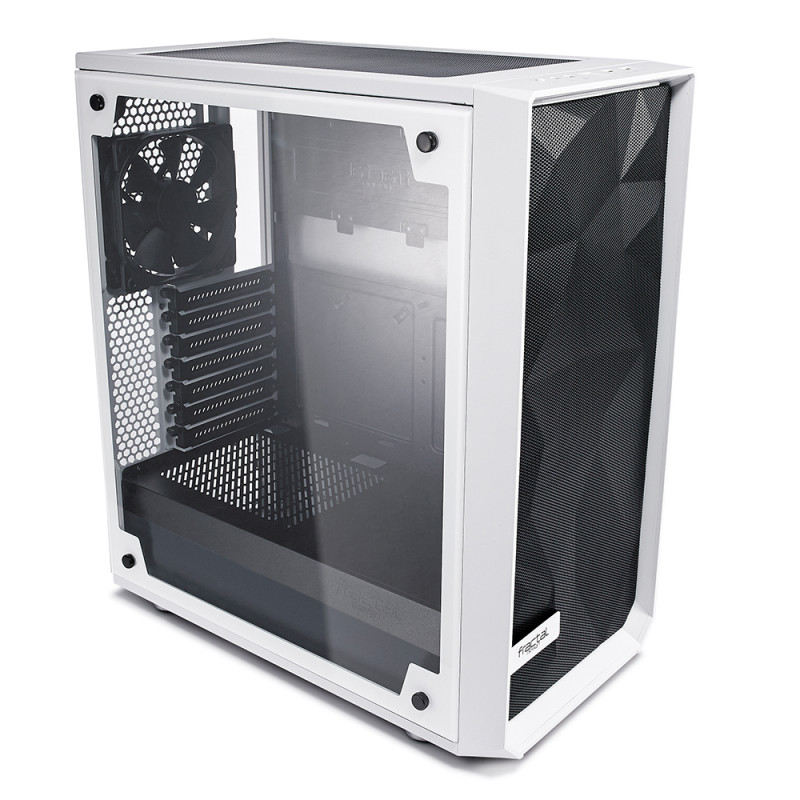Fractal Design | Meshify C White - TG | FD-CA-MESH-C-WT-TGC | Sānu logs | Balts | ATX | ATX