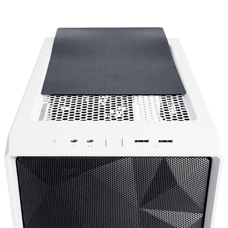 Fractal Design | Meshify C White - TG | FD-CA-MESH-C-WT-TGC | Sānu logs | Balts | ATX | ATX