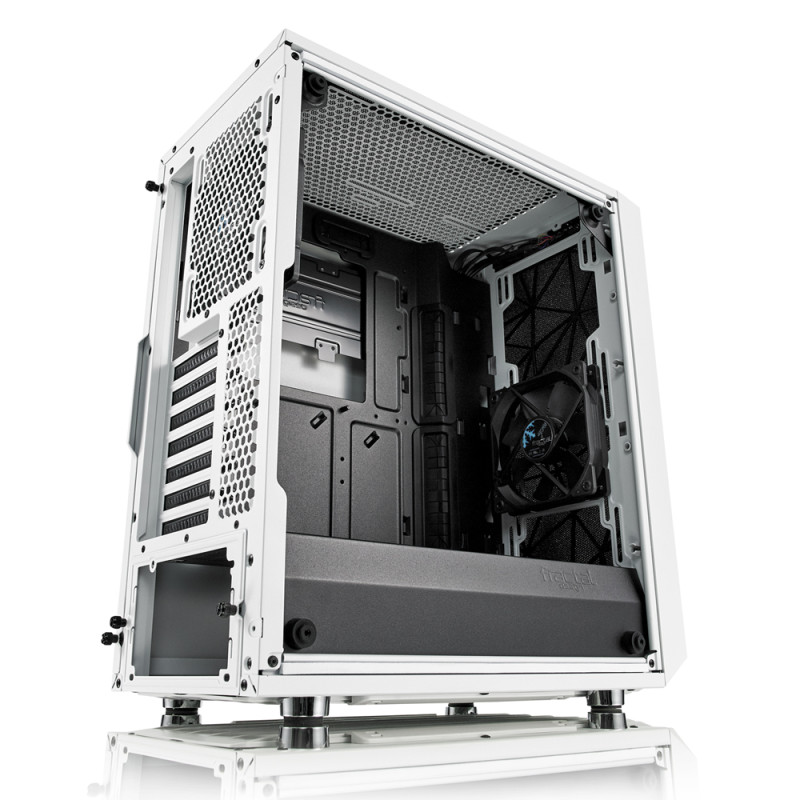 Fractal Design | Meshify C White - TG | FD-CA-MESH-C-WT-TGC | Sānu logs | Balts | ATX | ATX