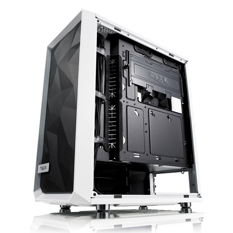 Fractal Design | Meshify C White - TG | FD-CA-MESH-C-WT-TGC | Sānu logs | Balts | ATX | ATX
