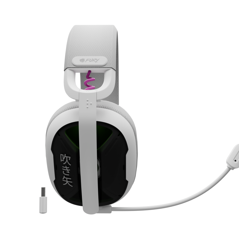 Fury | Spēļu austiņas | Fukiya F6 | Bluetooth | Over-Ear | Mikrofons | Balta | Bezvadu