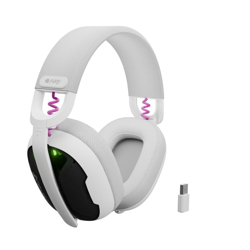 Fury | Spēļu austiņas | Fukiya F6 | Bluetooth | Over-Ear | Mikrofons | Balta | Bezvadu