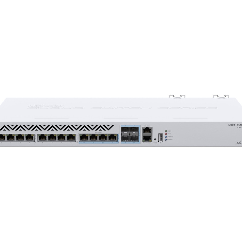 MikroTik Cloud Router Switch 312-4C+8XG-RM with RouterOS L5, 1U rackmount Enclosure | MikroTik