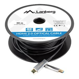 Lanberg HDMI V2.0 kabelis | CA-HDMI-20FB-0300-BK | HDMI uz HDMI | 30 m