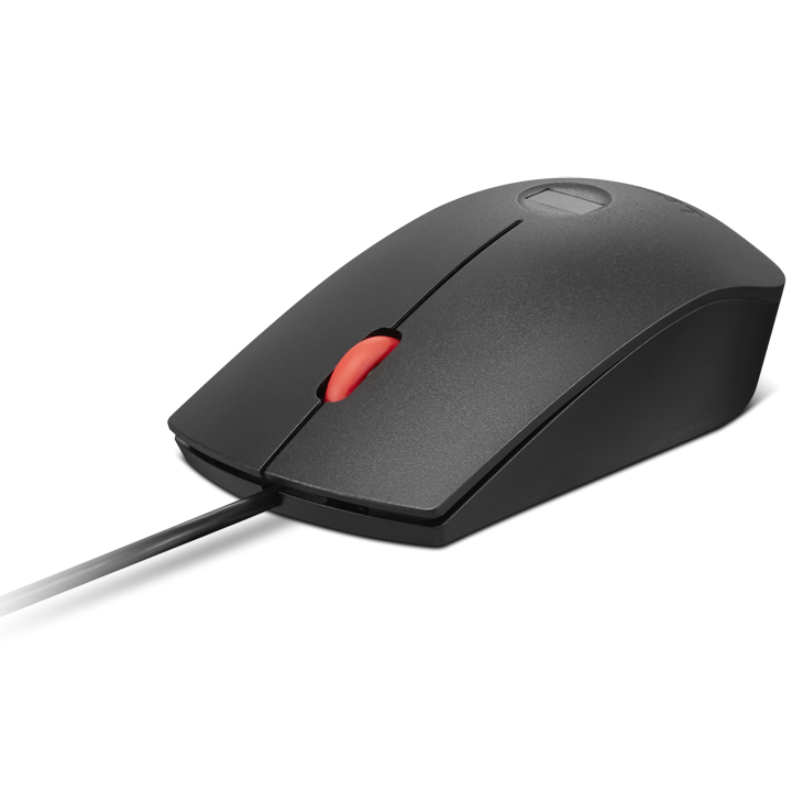 Lenovo Pirkstu nospiedumu biometriska USB pele Gen3 | Vada | USB-A | Melna/Sarkana