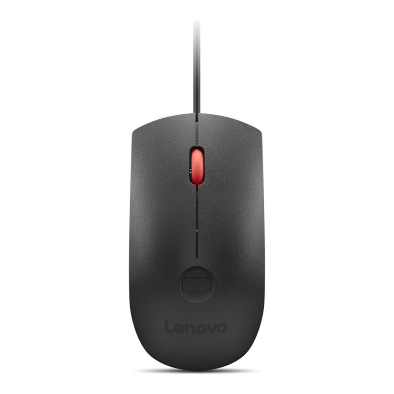 Lenovo Pirkstu nospiedumu biometriska USB pele Gen3 | Vada | USB-A | Melna/Sarkana