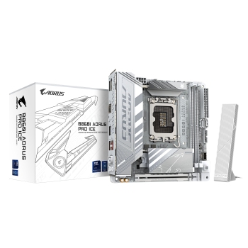 Gigabyte B860I AORUS PRO ICE | Procesoru saime Intel | Procesoru ligzda LGA1851 | DDR5 | Atbalstītie cieto disku interfeisi SATA, M.2 | SATA savienotāju skaits 2