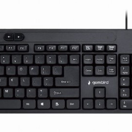 Gembird | Multimediju galda komplekts | KBS-UM-04 | Tastatūra un pele komplekts | Ar vadu | Pele iekļauta | US | Melns