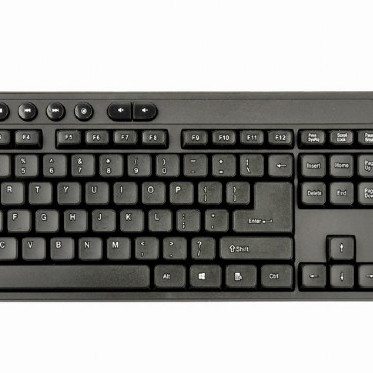 Gembird | Multimediju galda komplekts | KBS-UM-04 | Tastatūra un pele komplekts | Ar vadu | Pele iekļauta | US | Melns