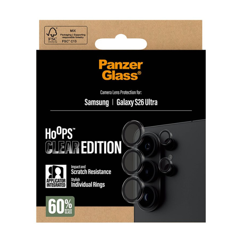 PanzerGlass Hoops Camera Lens Protector Transparent Samsung New Galaxy S26 Ultra | PanzerGlass
