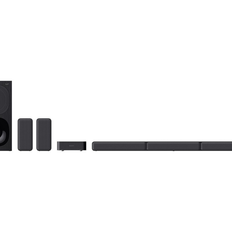 Sony | HT-S40R 5.1ch mājas kinozāles skaņas josla ar bezvadu aizmugurējiem skaļruņiem | Melna | Nē | USB ports | Wi‑Fi | Bluetooth | Bezvadu savienojums