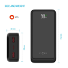Fixed Power Bank Zen2 20 ar LCD displeju un PD 20W izeju | 20000 mAh | Melna