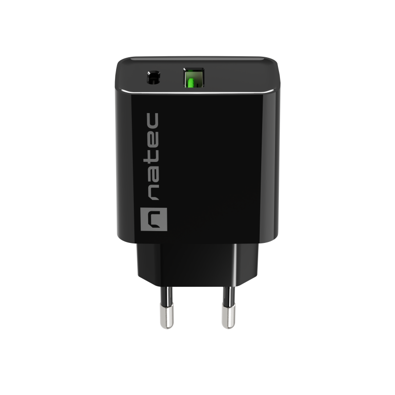 Natec Ribera USB lādētājs, 1x USB-A, 1x USB-C, 20 W | NUC-2062