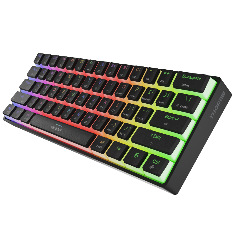Genesis | THOR 660 G2 | Spēļu tastatūra | Bezvadu/vadu | US | Taktile | Melna