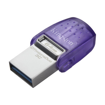 Kingston | DataTraveler | DT Micro Duo 3C | 64 GB | USB Type-C un Type-A | Violets
