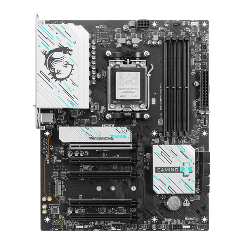 MSI B840 GAMING PLUS WIFI | Procesoru ģimene AMD | Procesoru ligzda AM5 | DDR5 | Atbalstītie cietā diska interfeisi SATA, M.2 | SATA savienotāju skaits 4