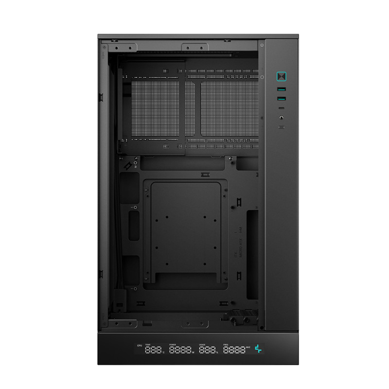 Deepcool CH270 DIGITAL | Melns | Mini-tornis | ATX PS2