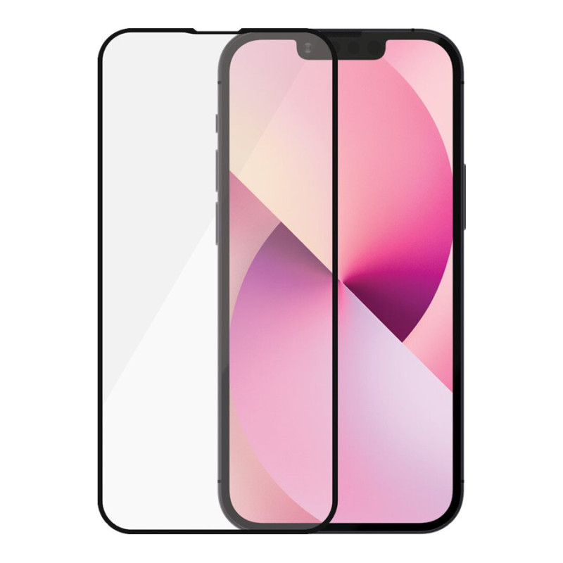 PanzerGlass | Caurspīdīgs ekrāna aizsargs | Apple | iPhone 13 Mini | Rūdīts stikls | Melns | Antibakteriāls stikls; Izturīgs pret skrāpējumiem un baktērijām; Triecienu absorbējošs; Viegli uzstādāms