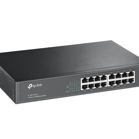 TP-LINK | Switch | TL-SF1016DS | Nenodrošināts | Galda/stiprināms iekšējos skapjos | 10/100 Mbps (RJ-45) porti 16 | Barošanas avots ārējs