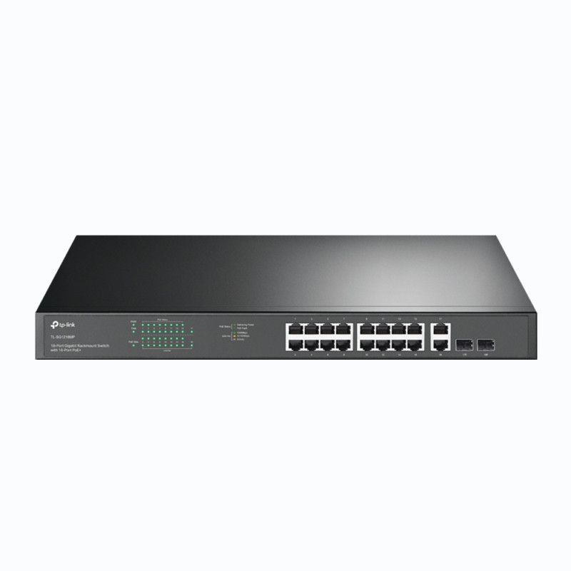 TP-LINK | Switch | TL-SG1218MP | Netiešots | Ierāmējams | 10/100 Mbps (RJ-45) porti 18 | SFP porti 2 | PoE+ porti 16 | Barošanas avots 100-240VAC, 50-60Hz