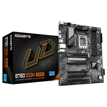 Gigabyte B760 DS3H GEN5 | Procesoru saime Intel | Procesora ligzda LGA1700 | DDR5 | Atbalstītie cietā diska interfeisi M.2, SATA | SATA konektoru skaits 4