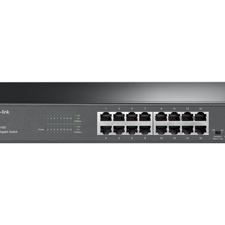 TP-LINK | 16-Port Gigabit Switch | TL-SG1016D | Unmanaged | Desktop/Rackmountable