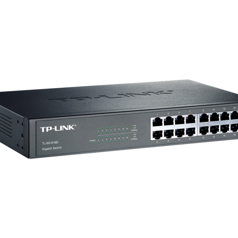 TP-LINK | 16-Port Gigabit Switch | TL-SG1016D | Unmanaged | Desktop/Rackmountable