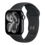 Apple Watch Series 11 GPS + Cellular 42mm Jet Black alumīnija korpuss ar melnu sporta siksnu - M/L | Apple
